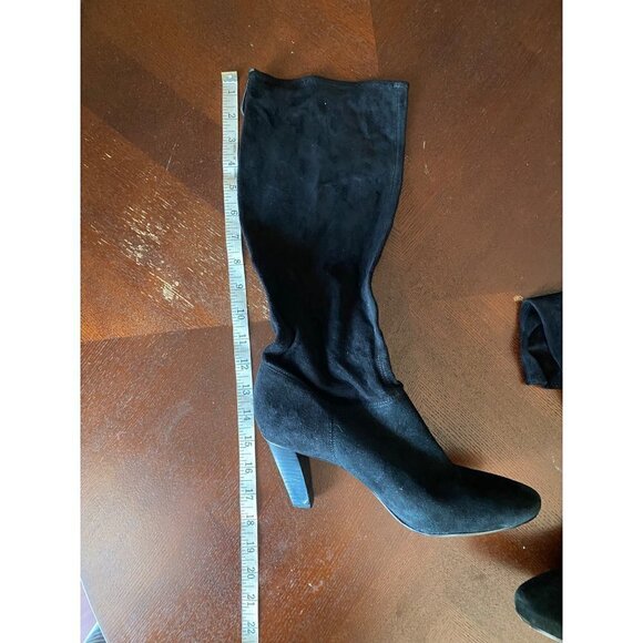 Coach Women's Black Suede Knee High Boots - 8.5B - Flawed - Picture 11 of 13